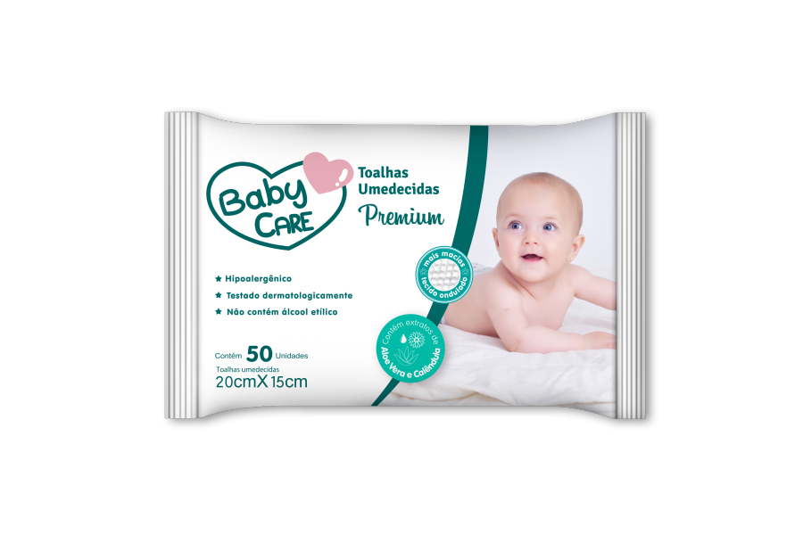 Imagem do produto Toalha Umedecida Baby Care 50 Unidades